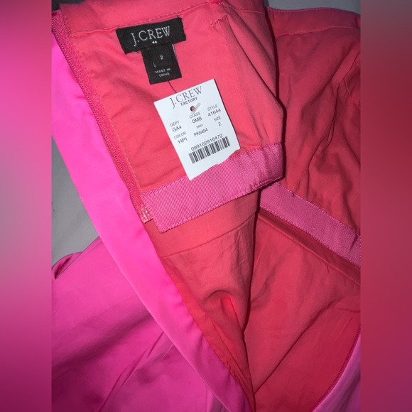 🍭💖 NWT J.Crew Cocktail Flamenca Barbie Ruffle Pink Cocktail Dress Size 2 - Picture 9 of 12